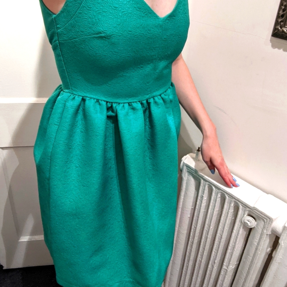 Zara Green open back mini dress, size M